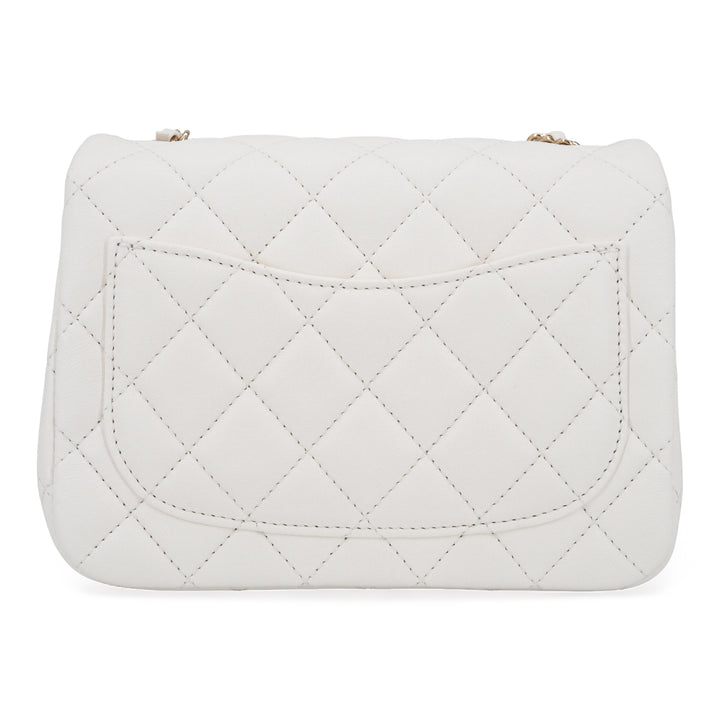 CHANEL 23C White Lambskin Pearl Crush Mini Square Flap Bag - Replica Handbags Shopping
.com