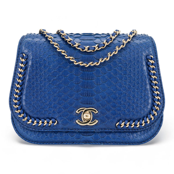 CHANEL Blue Python Chain Mini Messenger Bag - Replica Handbags Shopping
.com