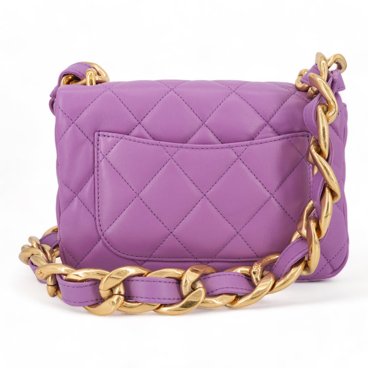 CHANEL 22S Funky Town Small Flap Bag in Purple Lambskin - Replica Handbags Shopping
.com