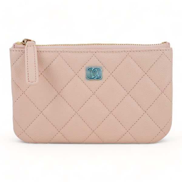 CHANEL Mini O Case Pouch in Light Beige Caviar - Replica Handbags Shopping
.com