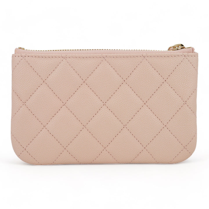 CHANEL Mini O Case Pouch in Light Beige Caviar - Replica Handbags Shopping
.com