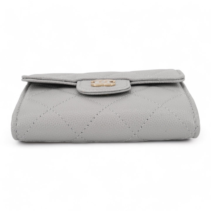 CHANEL Large Classic Card Holder in Light Grey Caviar - Replica Handbags Shopping
.com