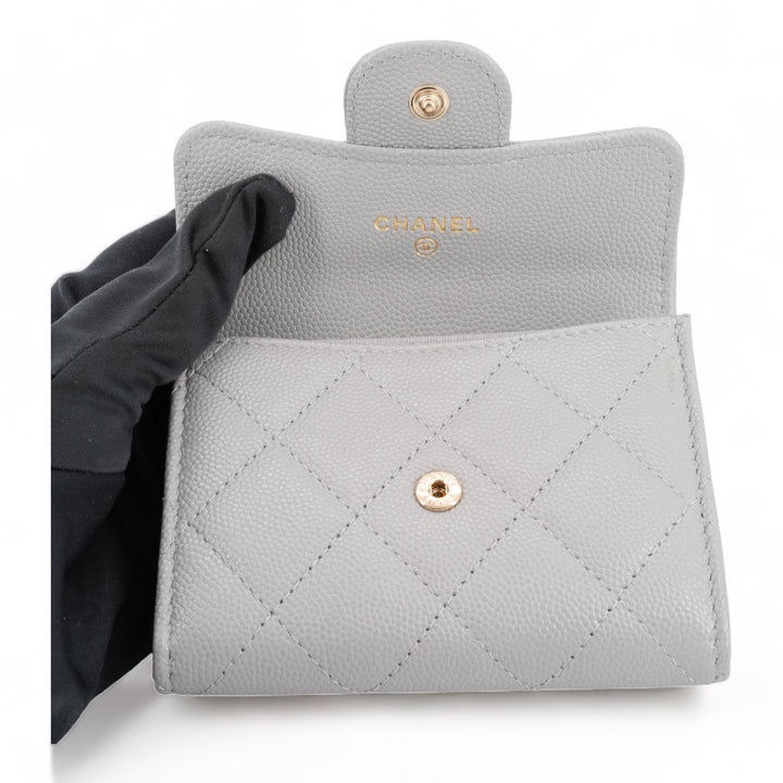 CHANEL Large Classic Card Holder in Light Grey Caviar - Replica Handbags Shopping
.com