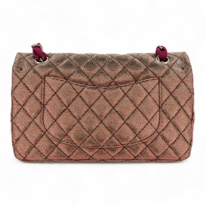 CHANEL 10C Iridescent Bronze Red Tweed Medium Classic Double Flap Bag - Replica Handbags Shopping
.com