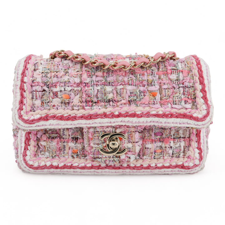 CHANEL 19S Pink Tweed Mini Rectangular Flap Bag - Replica Handbags Shopping
.com