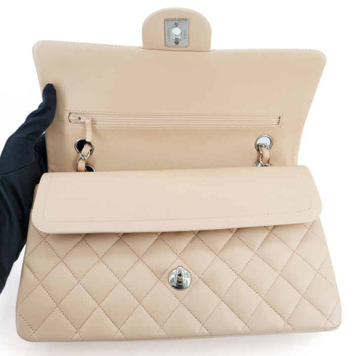 CHANEL Beige Clair Lambskin Medium Classic Double Flap Bag - Replica Handbags Shopping
.com