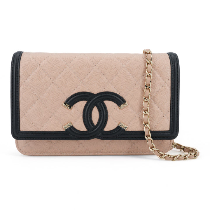 CHANEL CC Filigree Wallet On Chain WOC in Beige Black Caviar - Replica Handbags Shopping
.com