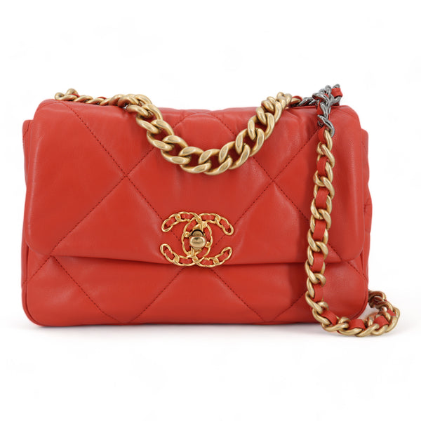 CHANEL CHANEL 19 Small Flap Bag in Red Lambskin - Replica Handbags Shopping
.com