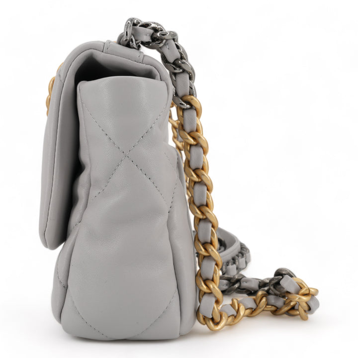 CHANEL CHANEL 19 Small Flap Bag in 21A Grey Lambskin - Replica Handbags Shopping
.com