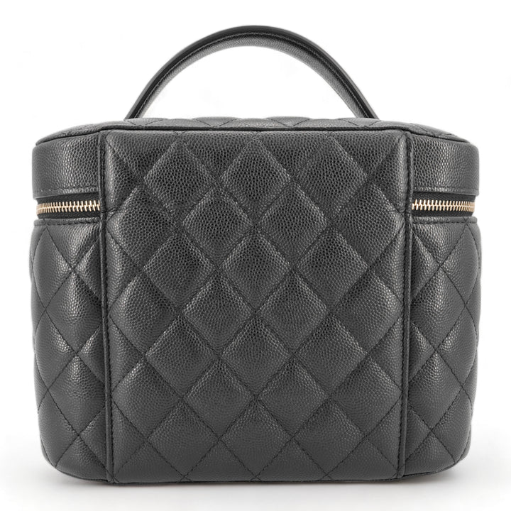 CHANEL Large Cosmetic Vanity Case in Black Caviar - Replica Handbags Shopping
.com