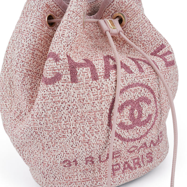 CHANEL Pink Glitter Canvas Deauville Drawstring Bucket Bag - Replica Handbags Shopping
.xom