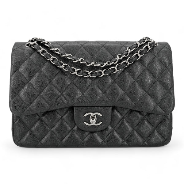 CHANEL Jumbo Classic Double Flap Bag in 18C Iridescent Black Caviar - Replica Handbags Shopping
.com