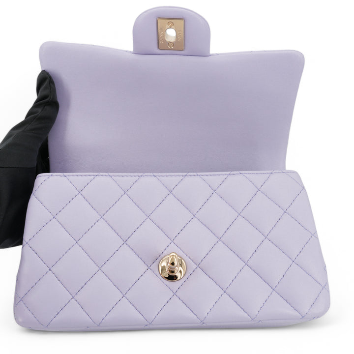 CHANEL Lilac Lambskin Quilted Mini Top Handle Rectangular Flap - Replica Handbags Shopping
.com