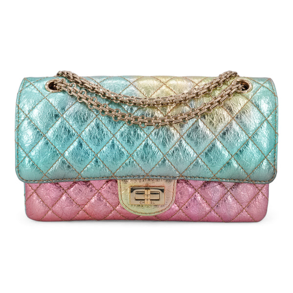 CHANEL 20A Rainbow Metallic 2.55 Reissue Flap Bag Size 225 - Replica Handbags Shopping
.com