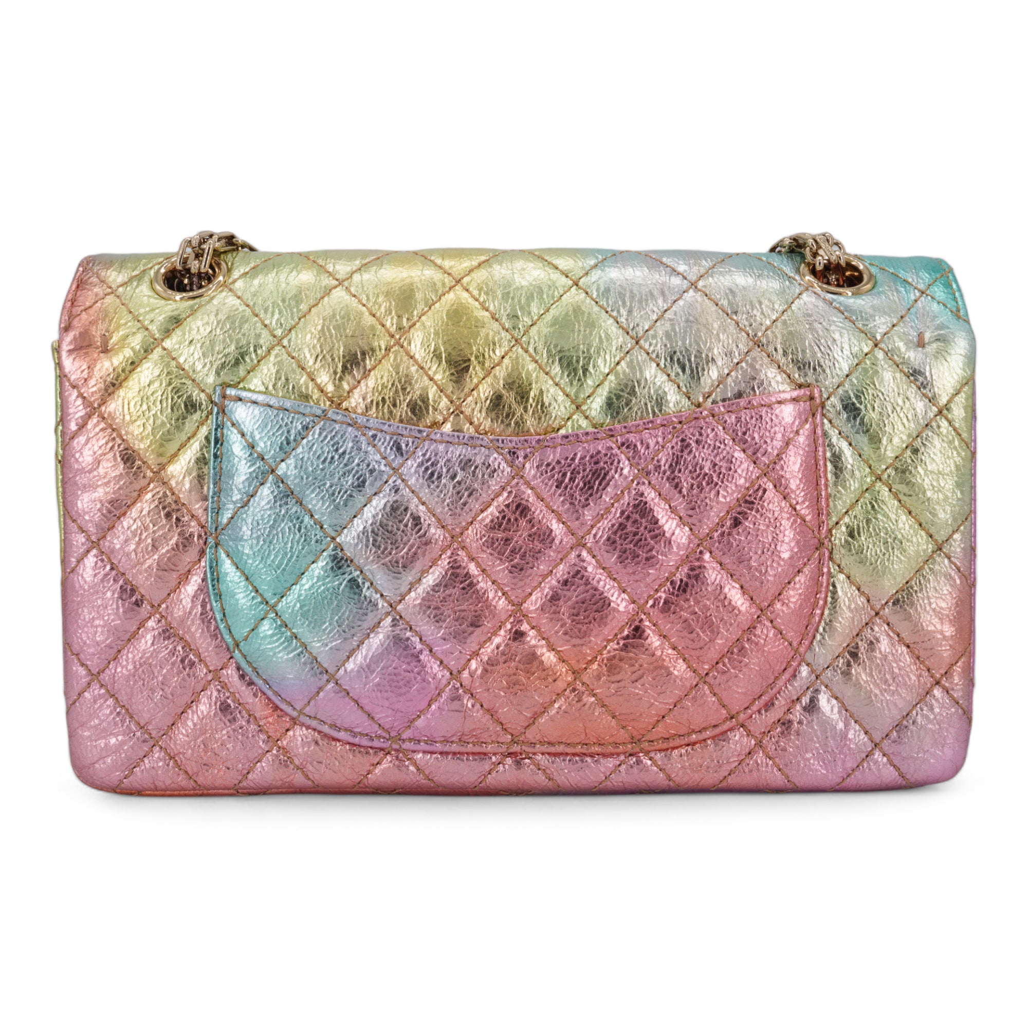 CHANEL 20A Rainbow Metallic 2.55 Reissue Flap Bag Size 225 - Replica Shoes .com