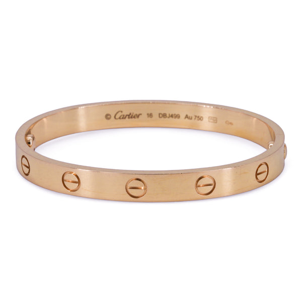 CARTIER Love Bracelet in 18k Pink Gold Sz 16 - Replica Handbags Shopping
.com