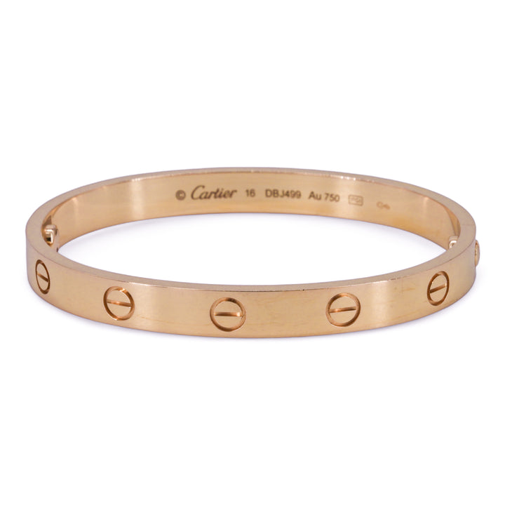 CARTIER Love Bracelet in 18k Pink Gold Sz 16 - Replica Handbags Shopping
.com