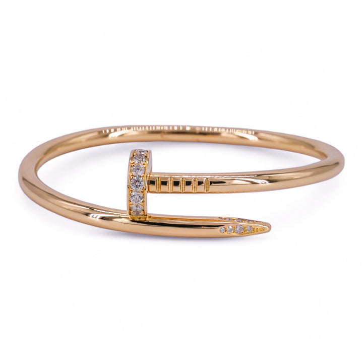 CARTIER Juste Un Clou Bracelet with Partial Diamonds in 18k Pink Gold Sz 15 - Replica Handbags Shopping
.com