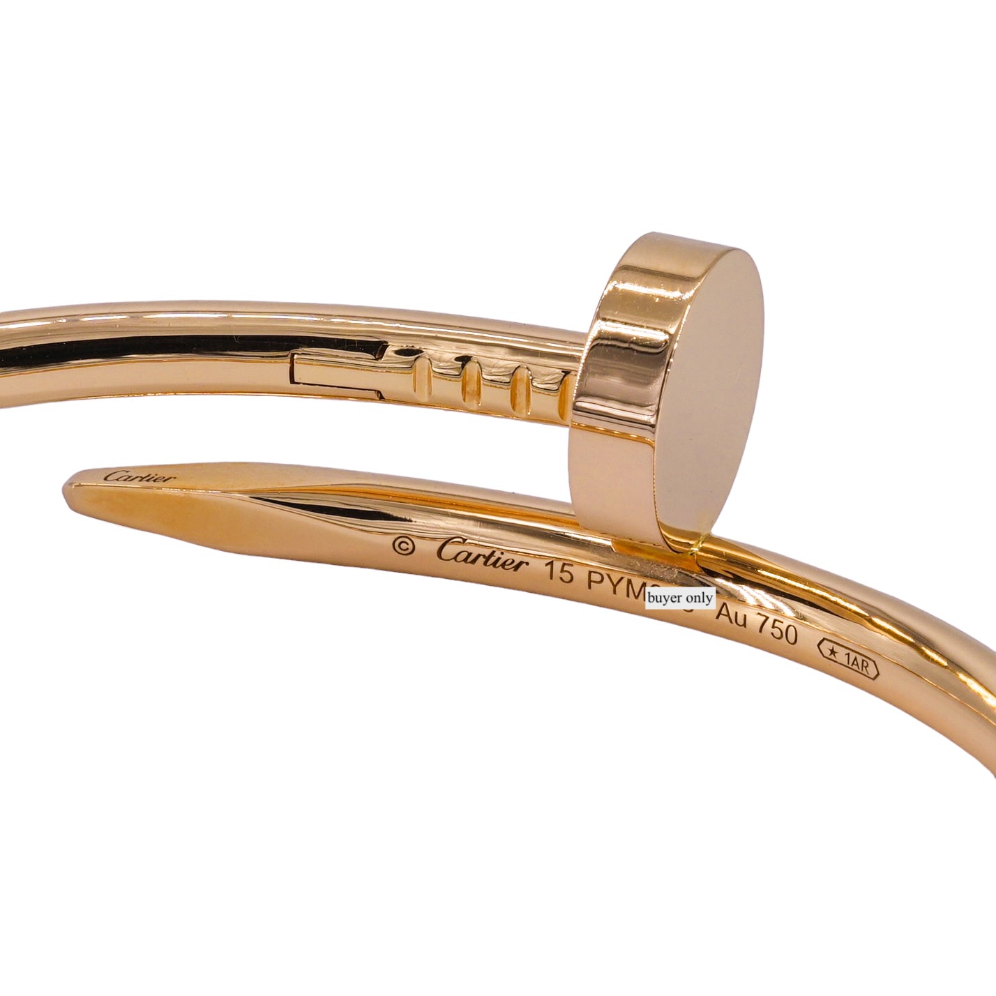 CARTIER Juste Un Clou Bracelet in 18k Pink Gold Sz 15 - Replica Shoes .com