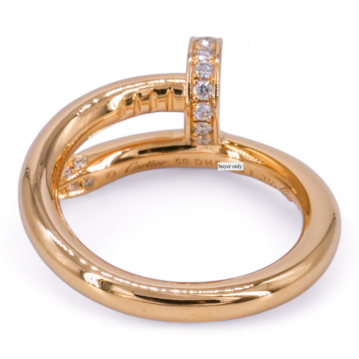 CARTIER Juste Un Clou Diamond Ring in 18k Rose Gold Sz 50 - Replica Handbags Shopping
.com