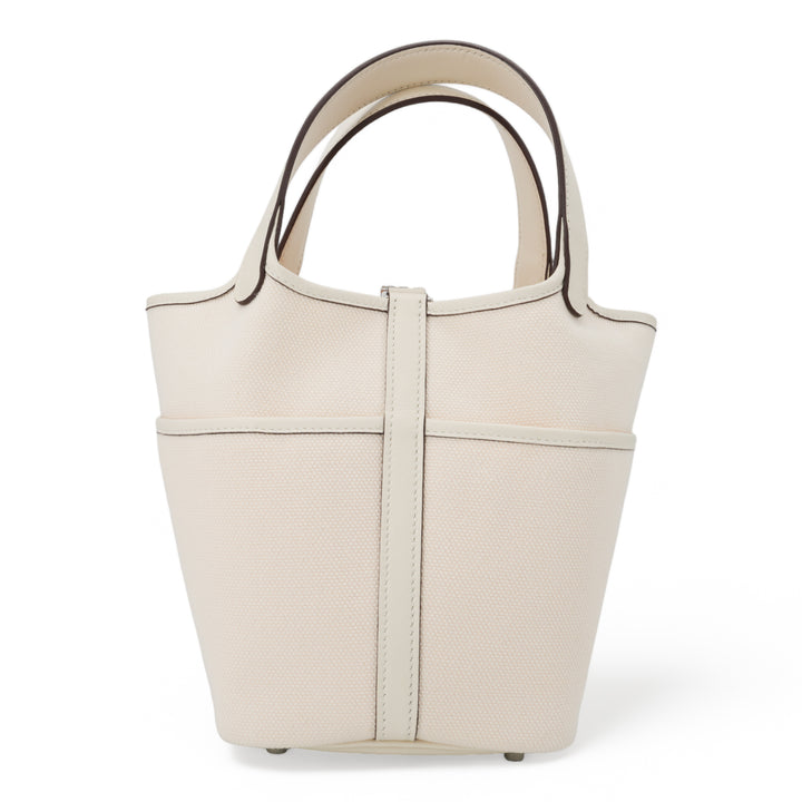 HERMÈS Picotin Cargo 18 Nata Swift and Toile Canvas Palladium Hardware - Replica Handbags Shopping
.com