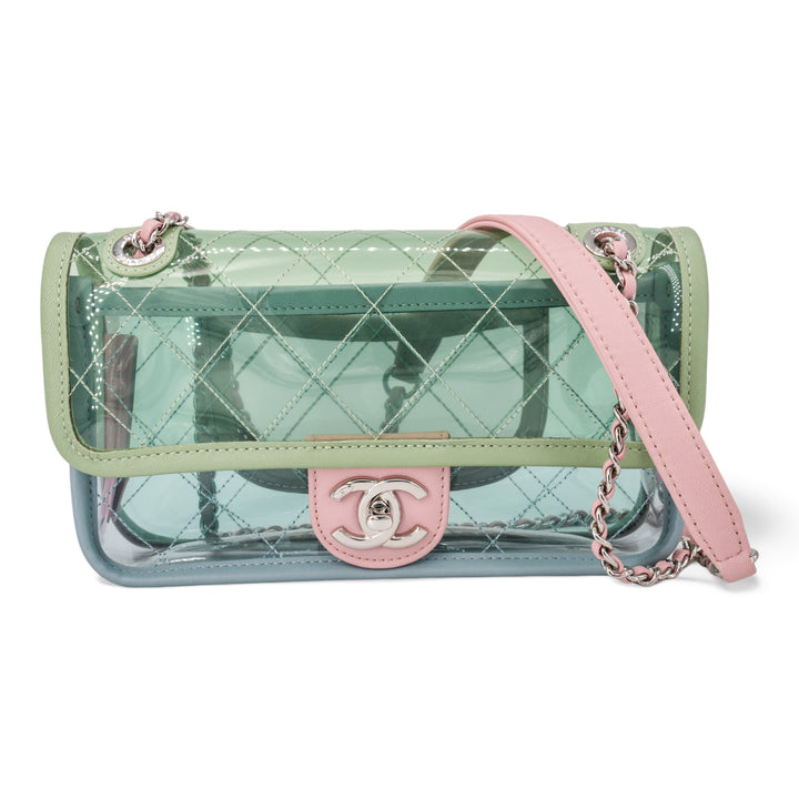 CHANEL PVC Coco Splash Mini Flap Bag Green Pink Blue - Replica Handbags Shopping
.com