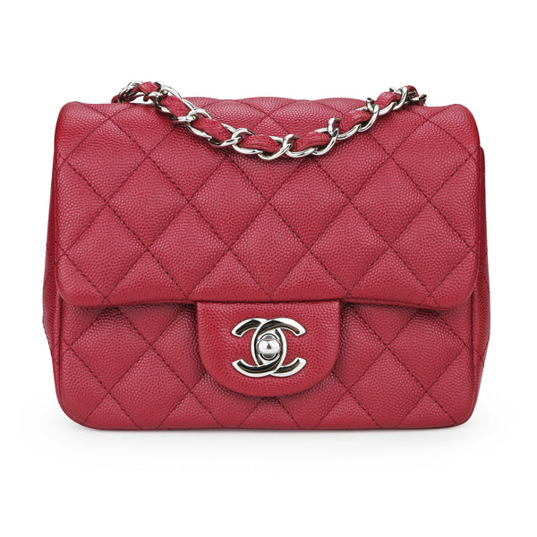 CHANEL 17B Red Caviar Classic Mini Square Flap Bag - Replica Handbags Shopping
.com