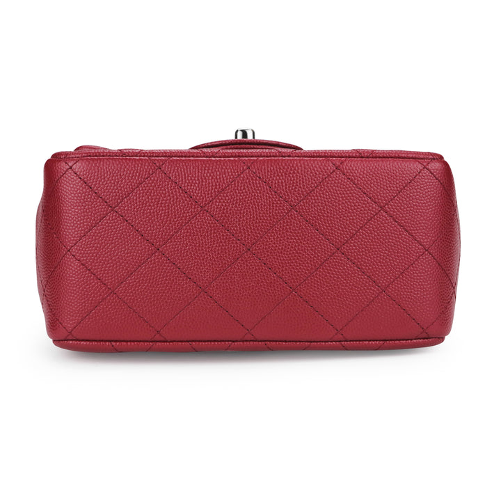 CHANEL 17B Red Caviar Classic Mini Square Flap Bag - Replica Handbags Shopping
.com