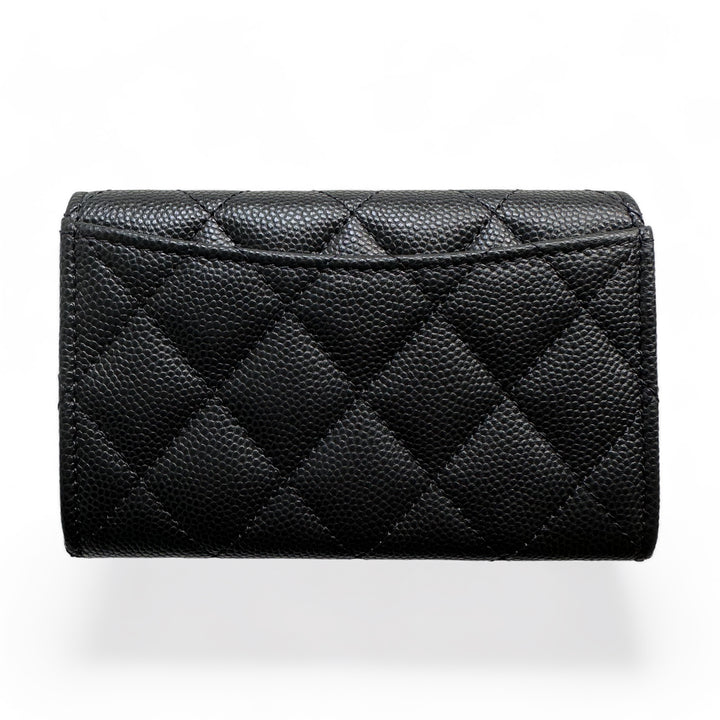 CHANEL  23C Casino Charms Classic Flap Card Holder Black Caviar - Replica Handbags Shopping
.com