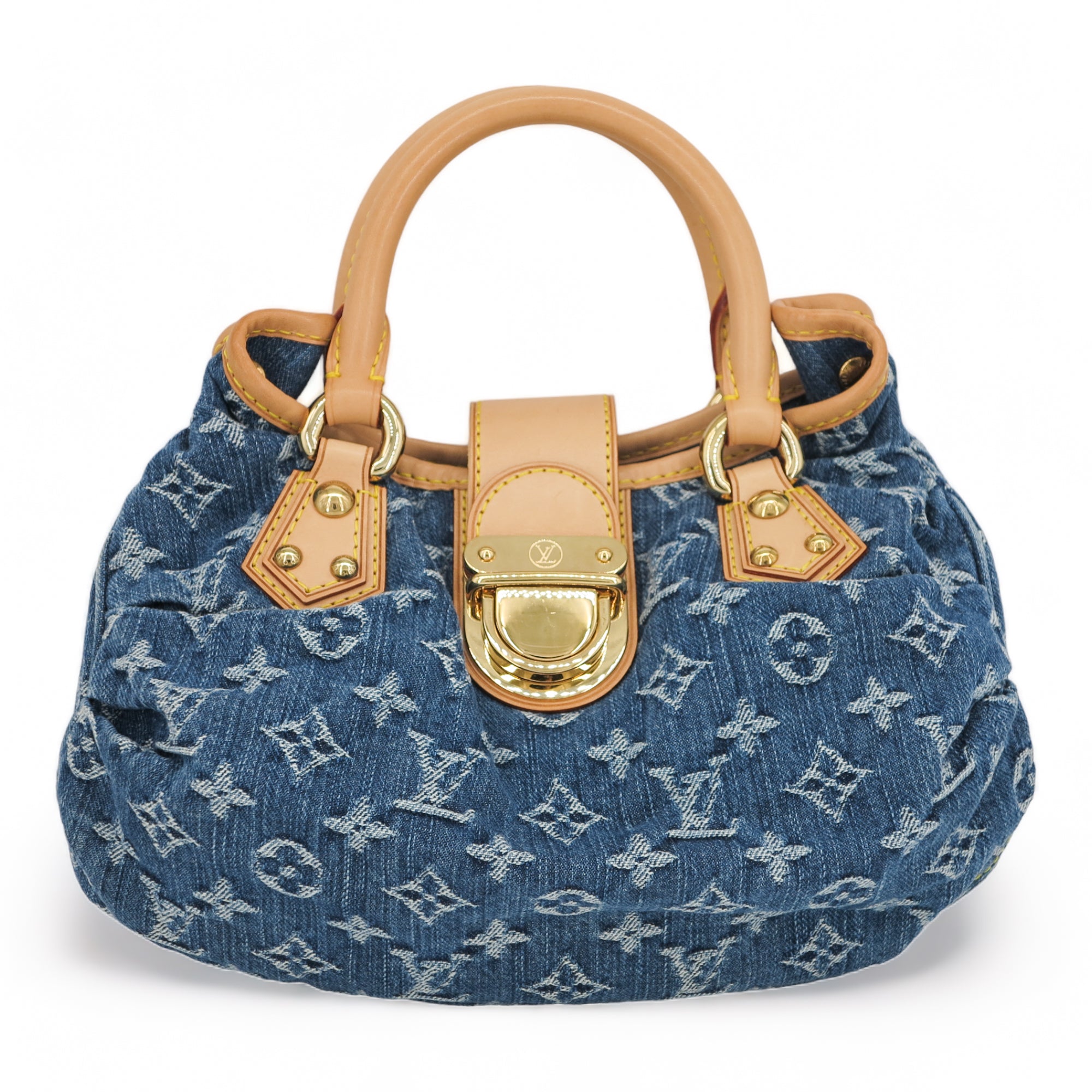 LOUIS VUITTON Blue Denim Monogram Pleaty Bag - Replica Shoes .com