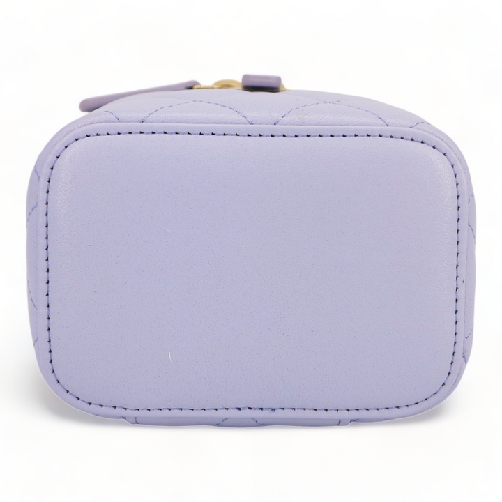 CHANEL Mini Vanity Case with Top Handle in 21K Lilac Lambskin - Replica Handbags Shopping
.com