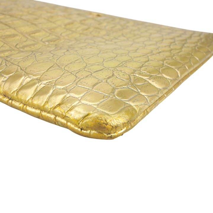 CHANEL 19A Ancient Egypt Gold Croc Pouch Clutch Large O Case - Replica Handbags Shopping
.com