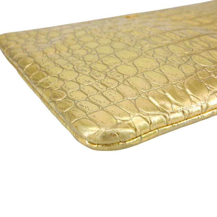 CHANEL 19A Ancient Egypt Gold Croc Pouch Clutch Large O Case - Replica Handbags Shopping
.com