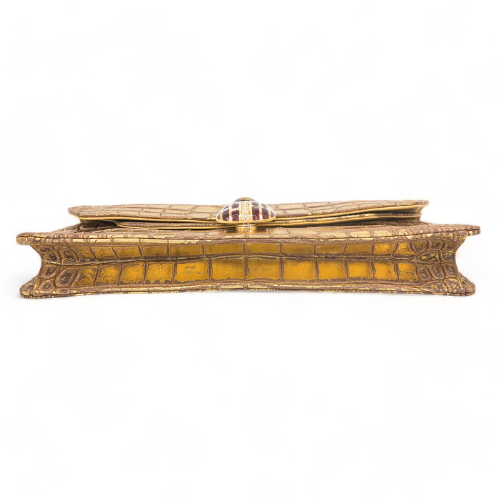 CHANEL 19A Ancient Egypt Gold Crocodile Embossed Jewelled Scarab Clutch Bag - Replica Handbags Shopping
.com