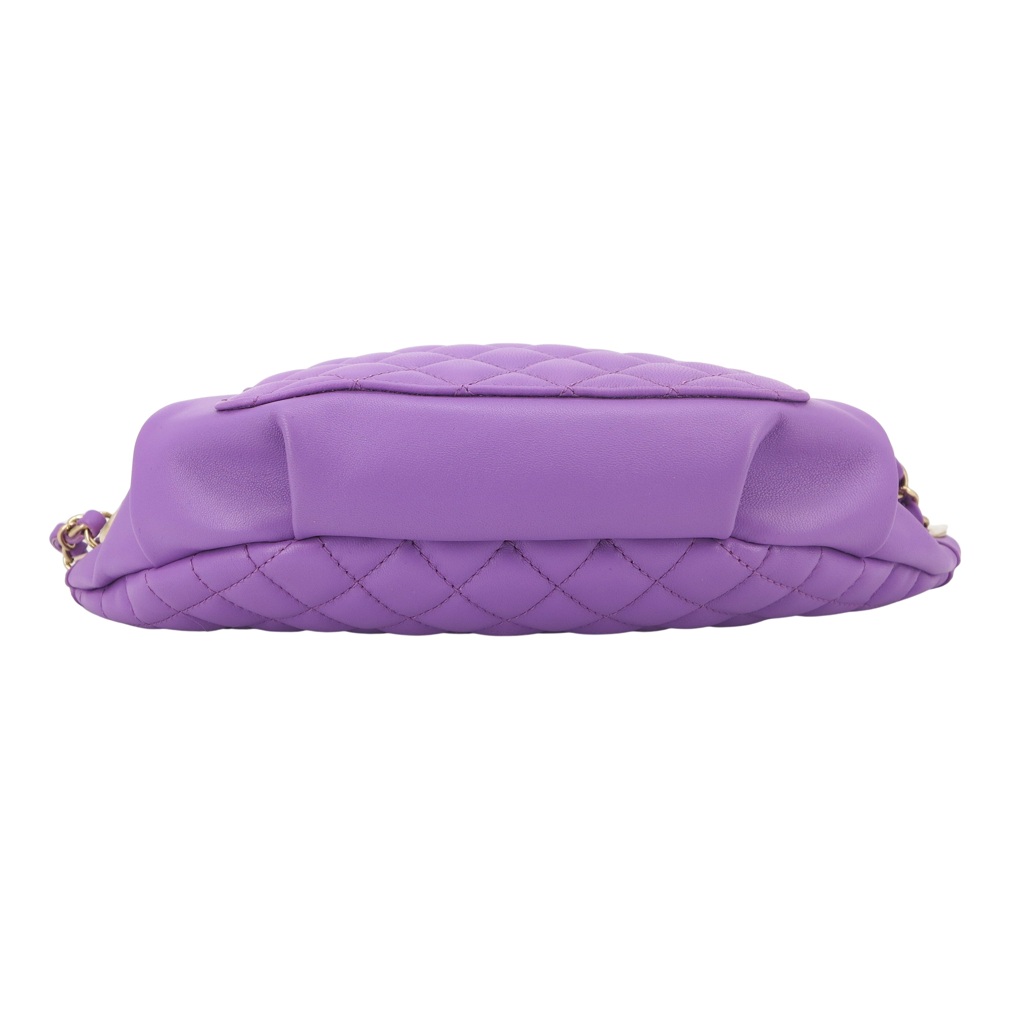 CHANEL Bi Classic Waist Bum Bag in Purple Lambskin - Replica Shoes .com