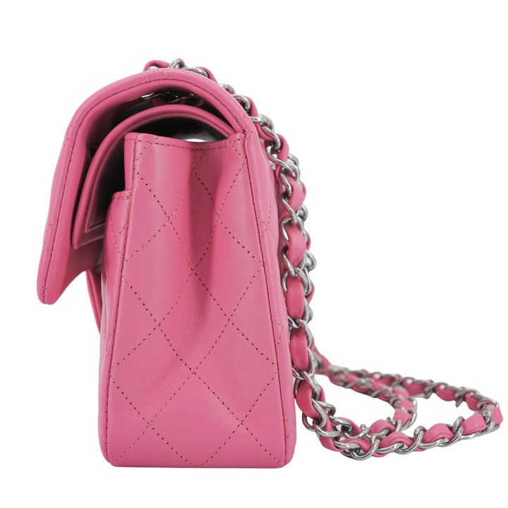 CHANEL Small Classic Double Flap Bag in Barbie Pink Lambskin - Replica Handbags Shopping
.com