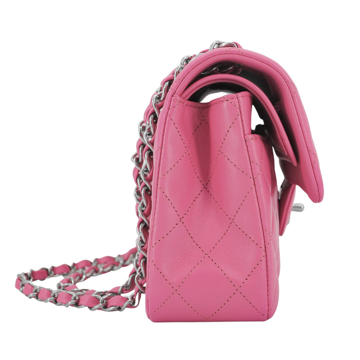 CHANEL Small Classic Double Flap Bag in Barbie Pink Lambskin - Replica Handbags Shopping
.com