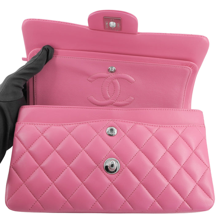 CHANEL Small Classic Double Flap Bag in Barbie Pink Lambskin - Replica Handbags Shopping
.com