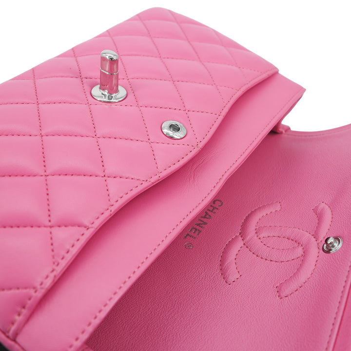 CHANEL Small Classic Double Flap Bag in Barbie Pink Lambskin - Replica Handbags Shopping
.com