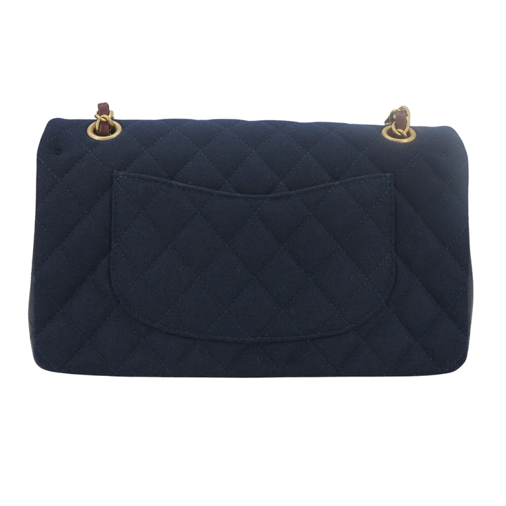 CHANEL 18A Paris-Hamburg Charms Navy Medium Classic Double Flap Bag | Replica Handbags Shopping
