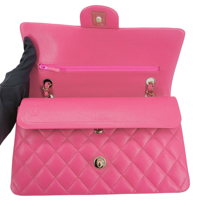 CHANEL 19C Barbie Pink Caviar Medium Classic Flap Bag - Replica Handbags Shopping
.com