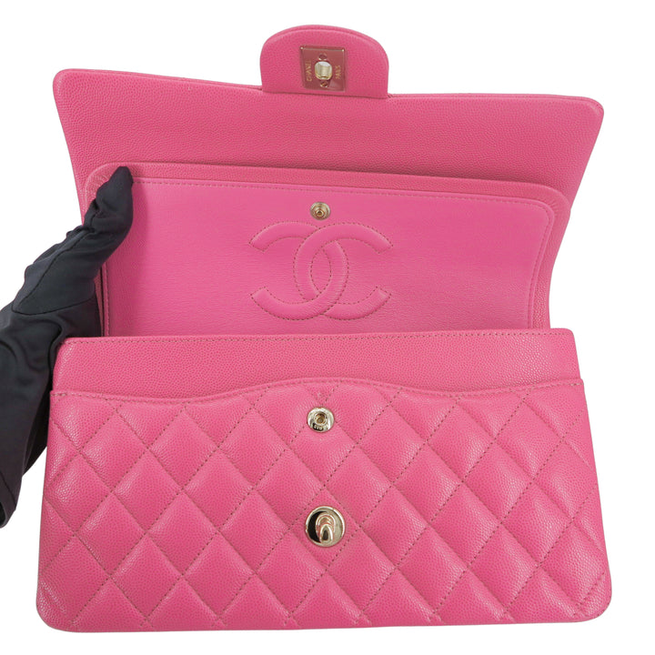 CHANEL 19C Barbie Pink Caviar Medium Classic Flap Bag - Replica Handbags Shopping
.com