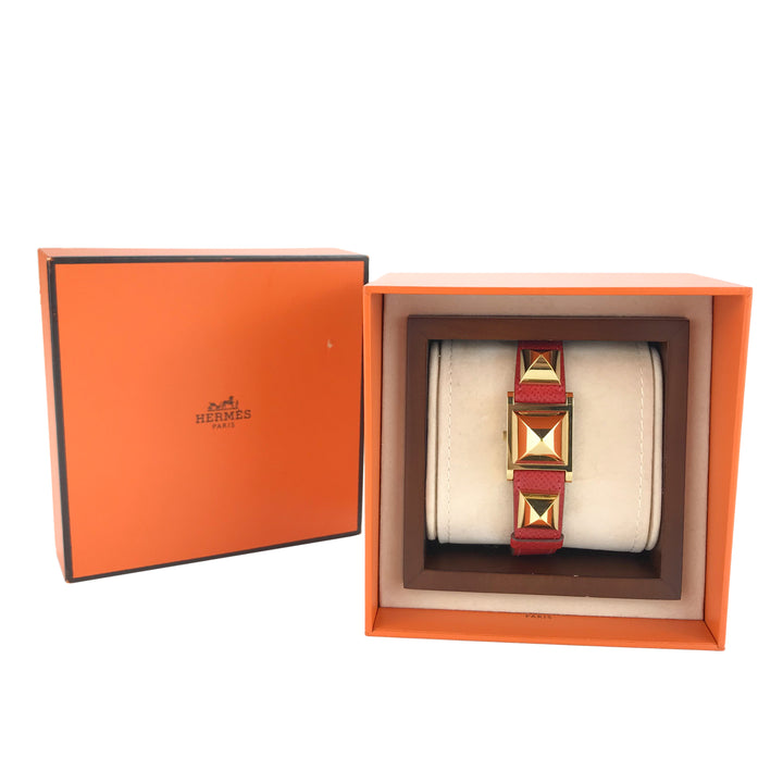 HERMÈS Medor CDC Watch in Rouge Casaque Leather - Replica Handbags Shopping
.com