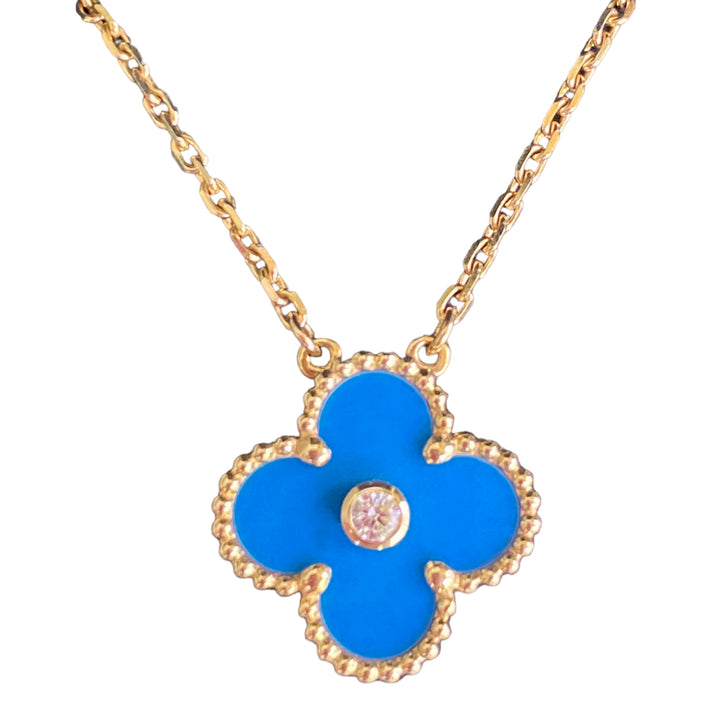 2019 Blue Sèvres Porcelain Vintage Alhambra Diamond Holiday Pendant Necklace - Replica Handbags Shopping
.com