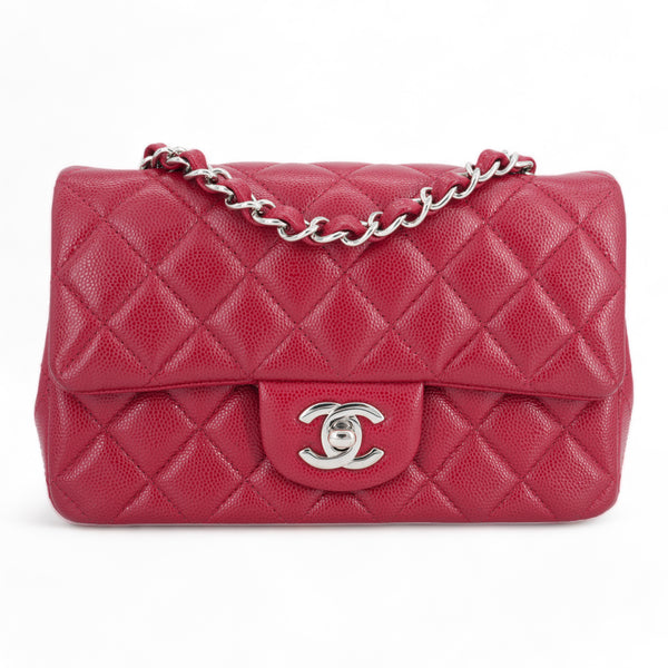 CHANEL 18B Dark Pink Caviar Mini Rectangular Flap Bag - Replica Handbags Shopping
.com