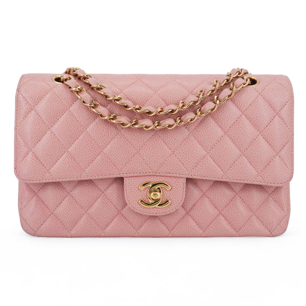 CHANEL Vintage Pink Caviar Medium Classic Double Flap Bag 8 Series - Replica Handbags Shopping
.com