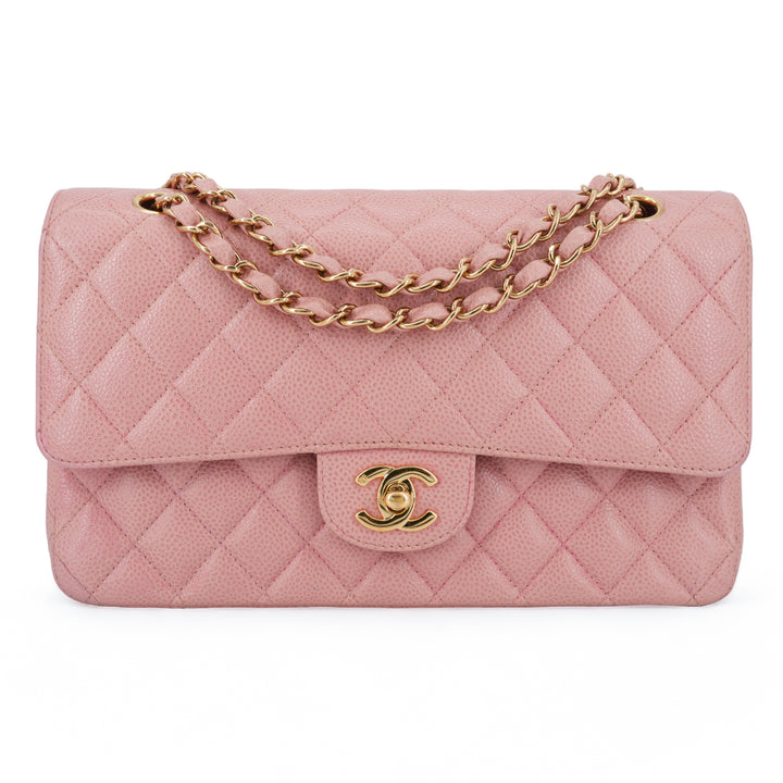 CHANEL Vintage Pink Caviar Medium Classic Double Flap Bag 8 Series - Replica Handbags Shopping
.com