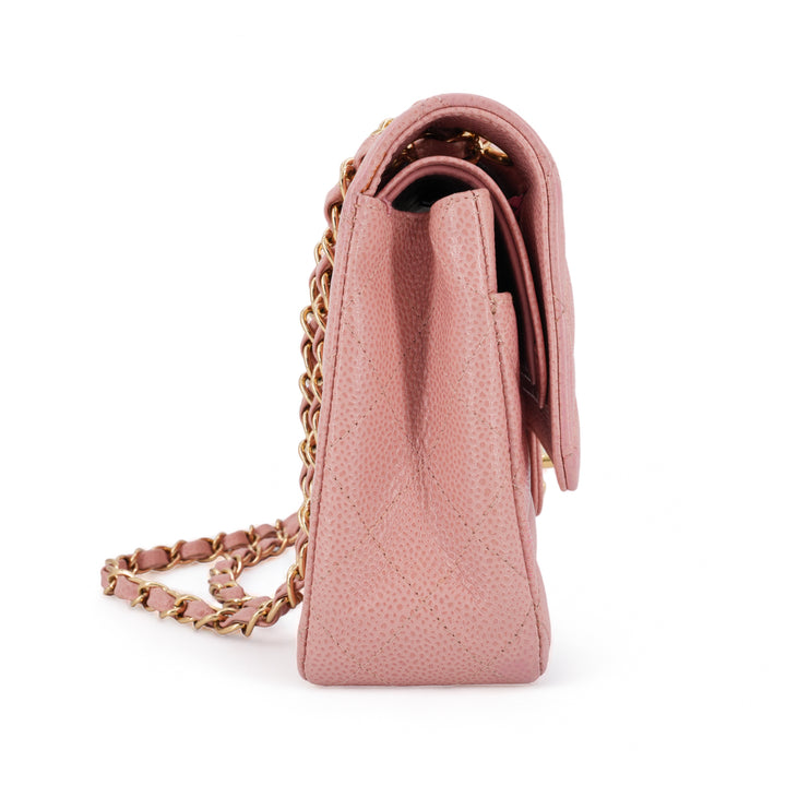 CHANEL Vintage Pink Caviar Medium Classic Double Flap Bag 8 Series - Replica Handbags Shopping
.com