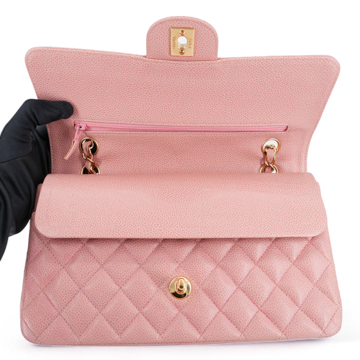 CHANEL Vintage Pink Caviar Medium Classic Double Flap Bag 8 Series - Replica Handbags Shopping
.com