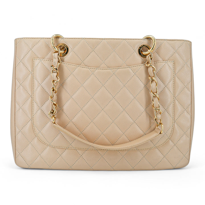 CHANEL Grand Shopping Tote GST in Beige Caviar - Replica Handbags Shopping
.com